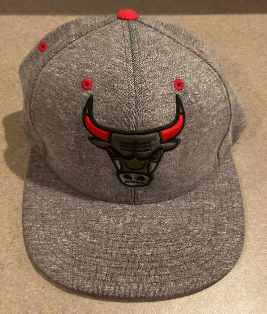 Chicago Bulls Grey Mitchell and Ness Snapback Hat