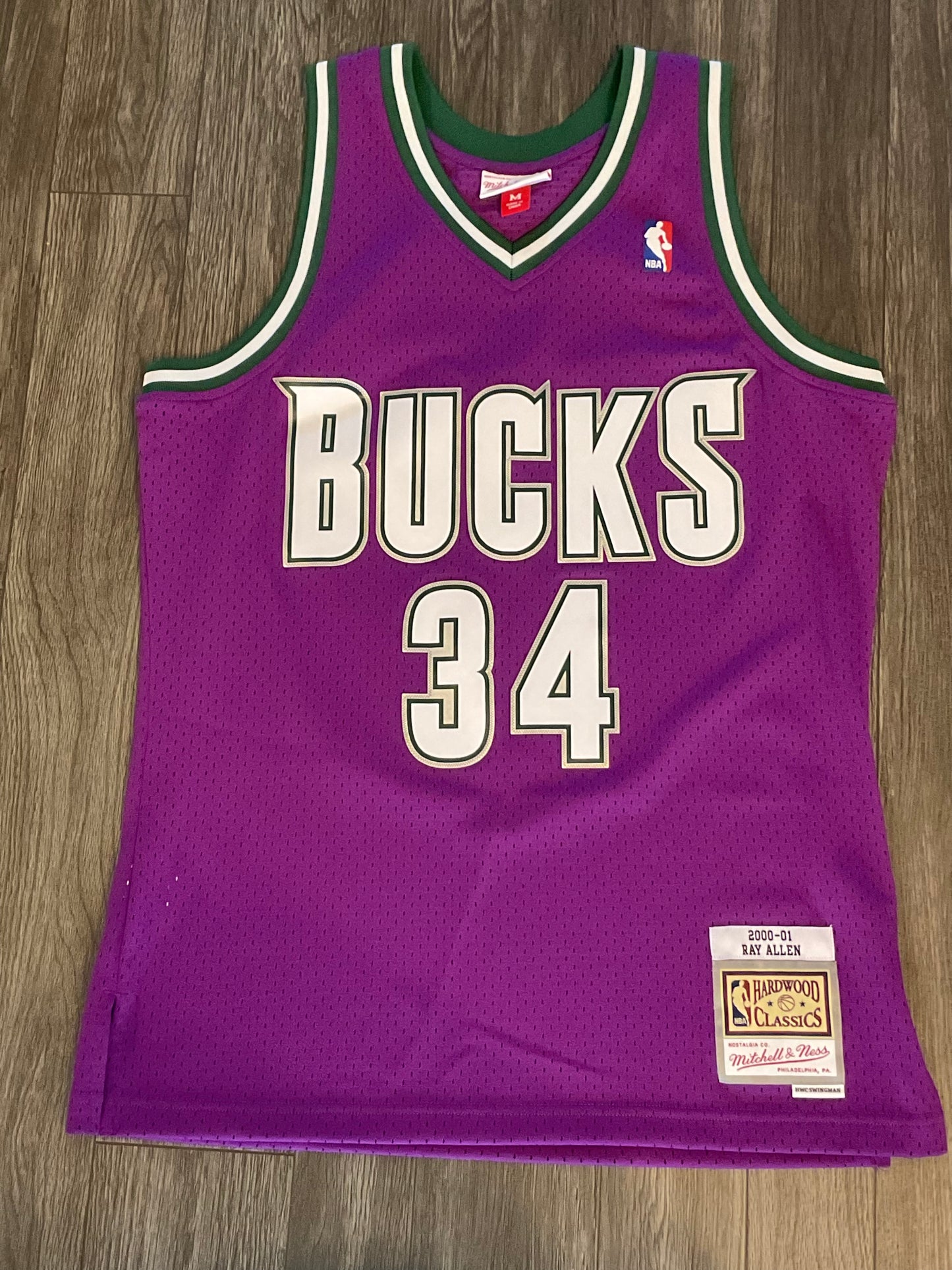 Ray Allen Milwaukee Bucks Mitchell & Ness Jersey Size Medium